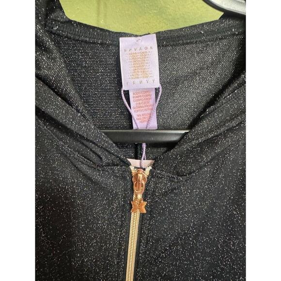 Savage X Fenty NWT Sleep and Shine Hooded Onesie In Black Shimmer Size Medium - Picture 14 of 16